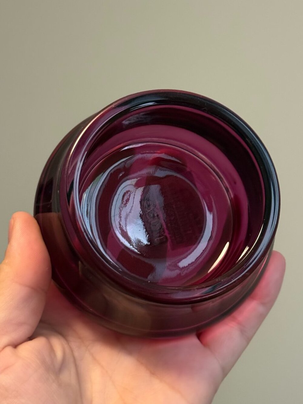 IKEA Vintage STRENGNES Raspberry Red Votive Tealight Candle Holder